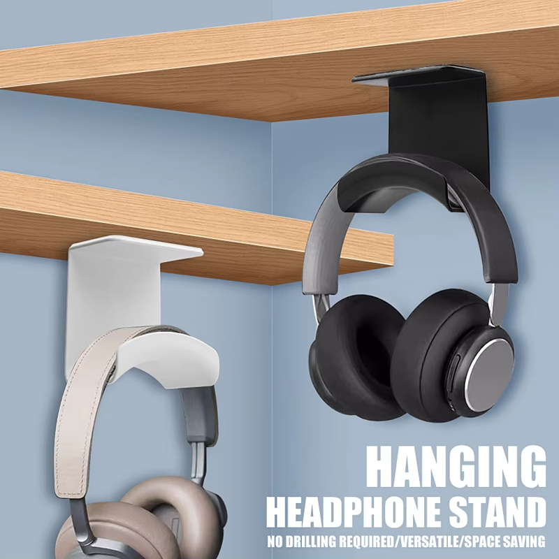 Headset Stand - Universal Headphone Stand Adhesive Plastic Wall