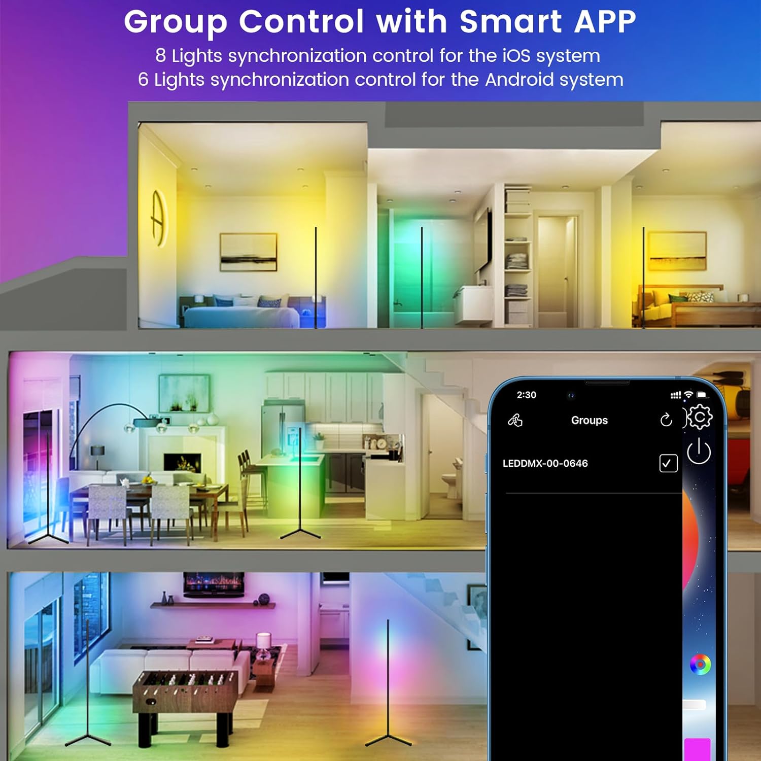 Corner Floor Lamp RGB IC Light - Gaming Controller ulasan dan harga