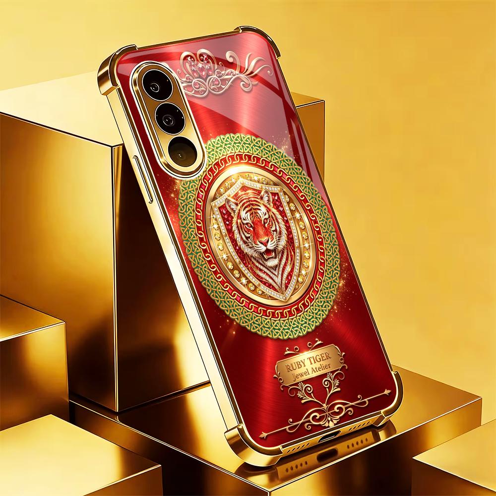 Tiger Head Classic Red Pattern - Pc Case Tempered Glass ulasan dan harga