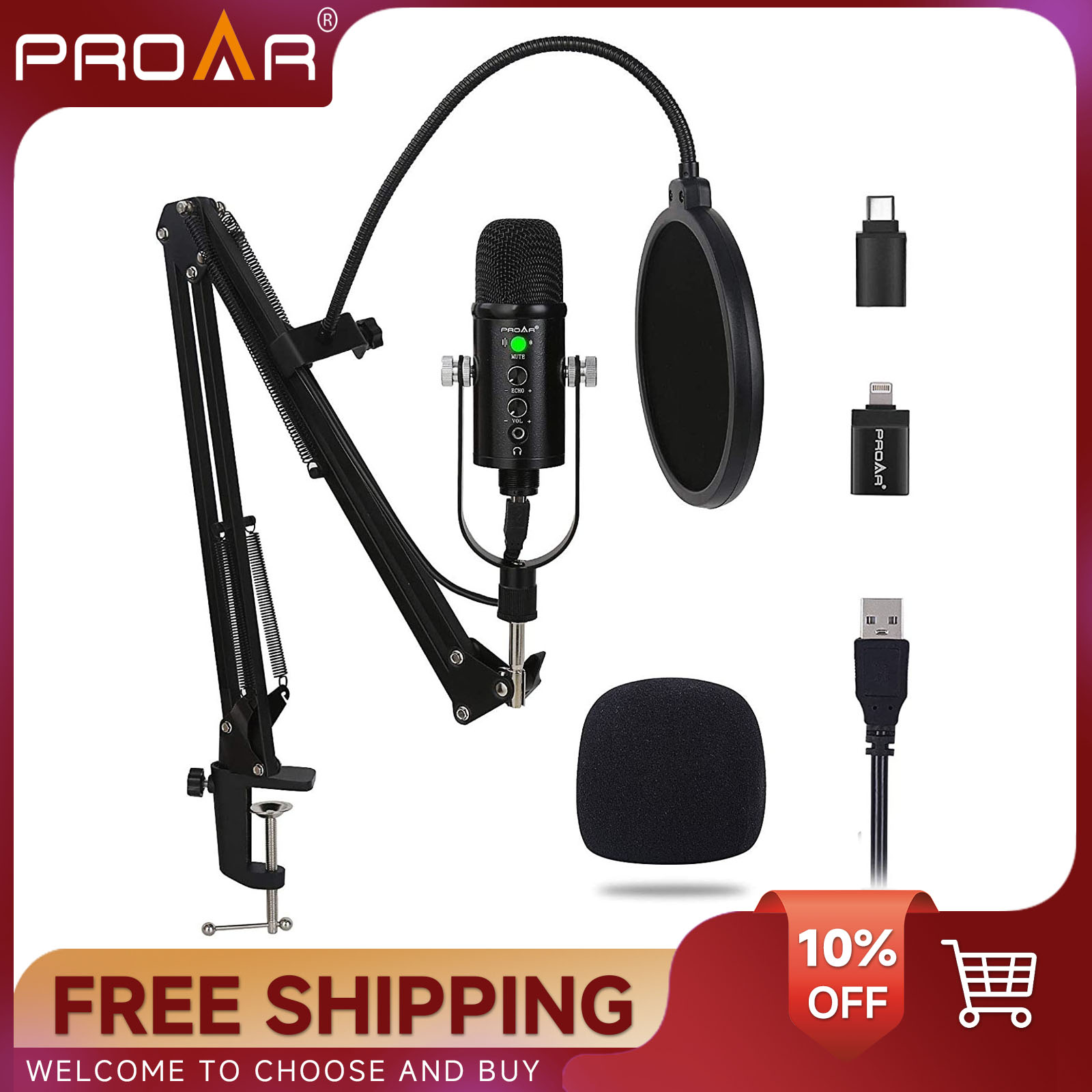 BM86 USB Condenser Microphone  - Pc Gaming Youtube ulasan dan harga