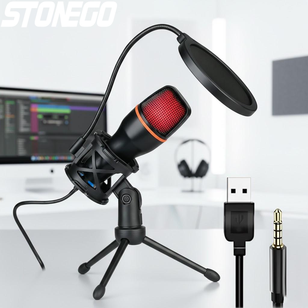 Professional USB Condenser Mic - Pc Gaming Youtube ulasan dan harga