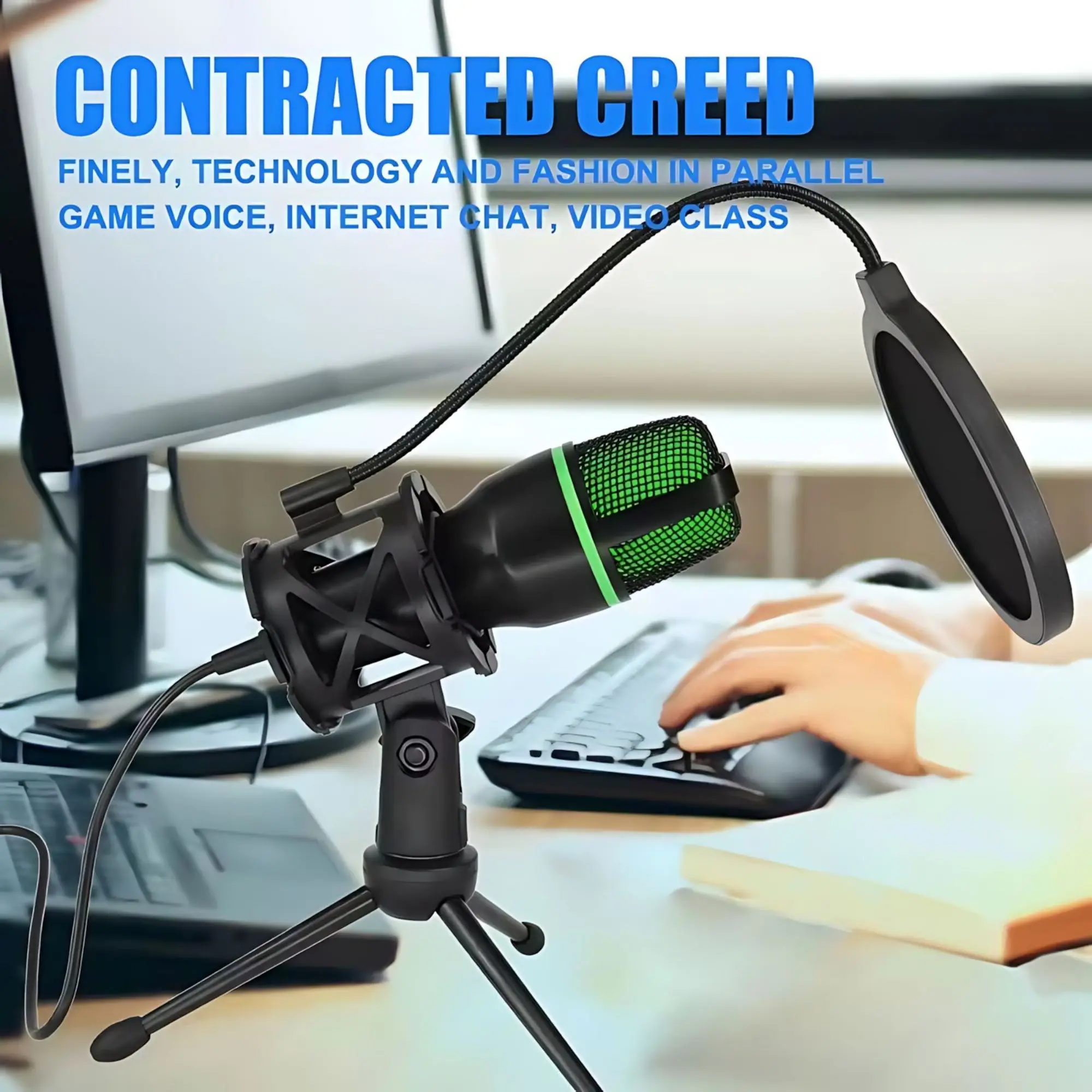 Professional USB Condenser Mic - Pc Gaming Youtube ulasan dan harga