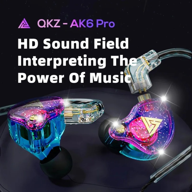 QKZ AK6 Copper Driver Wired Ea - Pc Gaming Earbuds ulasan dan harga