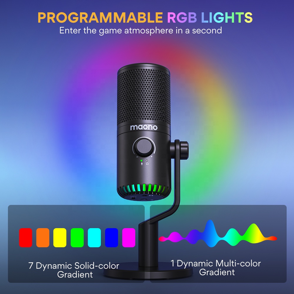 MAONO PC Programmable RGB Gami - Pc Gaming Youtube ulasan dan harga