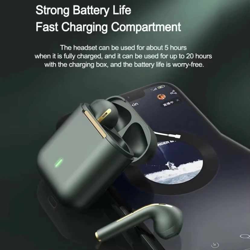 J18 Wireless Earphone Bluetoot - Pc Gaming Earbuds ulasan dan harga
