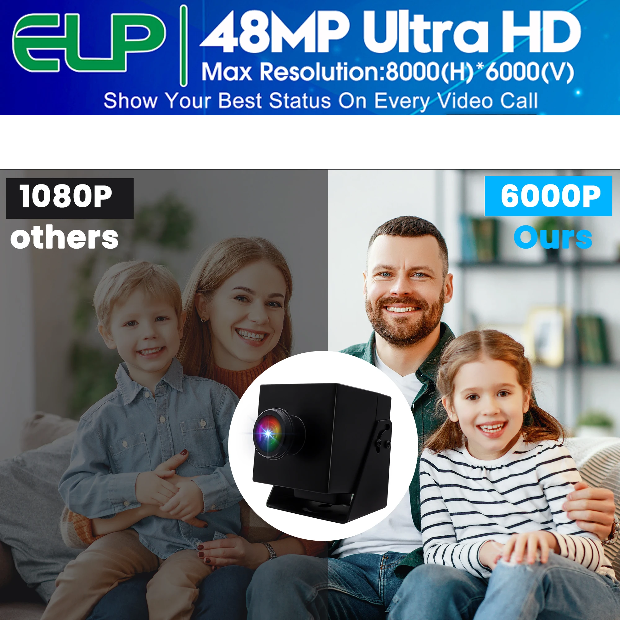 ELP 48MP 8K Ultra HD USB Camer - Webcam 4K ulasan dan harga