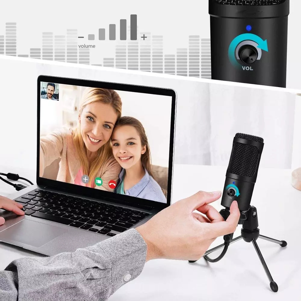 USB Condenser Microphone Recor - Pc Gaming Youtube ulasan dan harga