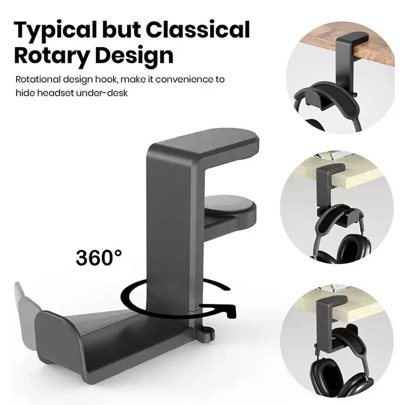 No Punch Table Clip Hook Earph - Headset Stand ulasan dan harga