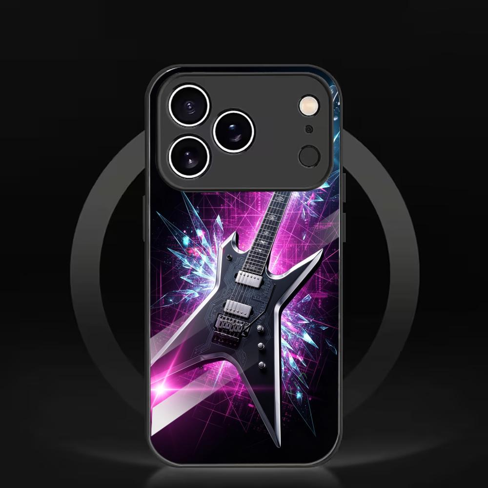 Musical guitar pattern Tempere - Pc Case Tempered Glass ulasan dan harga