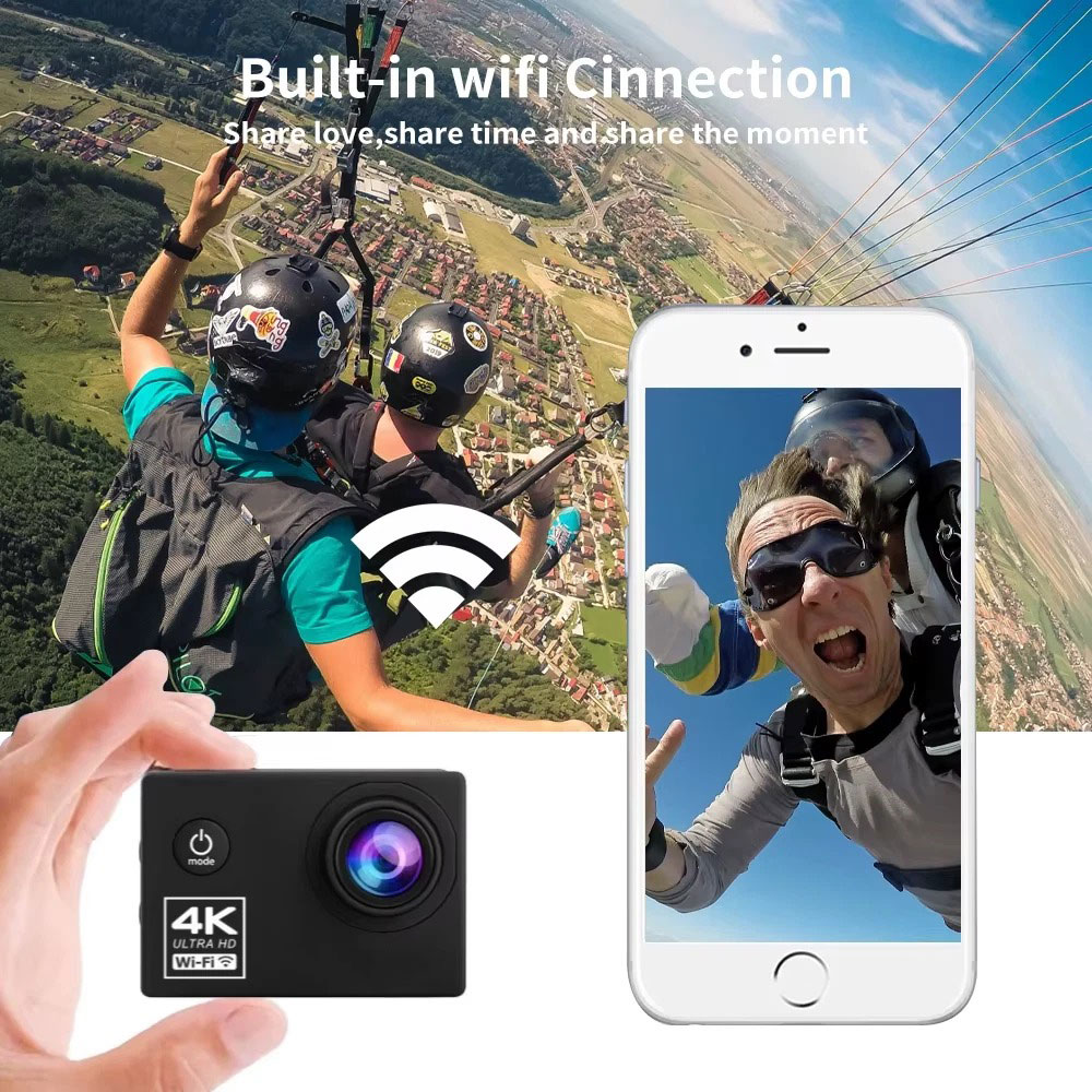 4K WiFi Action Camera Mini Wat - Webcam 4K ulasan dan harga
