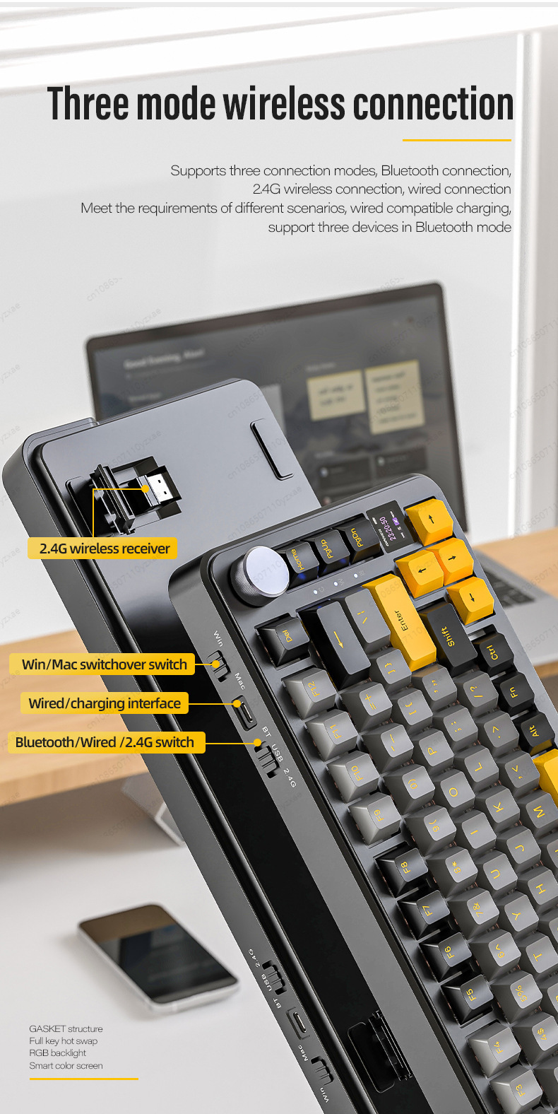 2024 New AL66 Mechanical Keybo - Pc Gaming Sultan ulasan dan harga