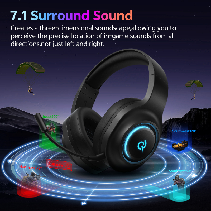 QCY Heroad V200 Gaming Headset - Pc Gaming Earbuds ulasan dan harga