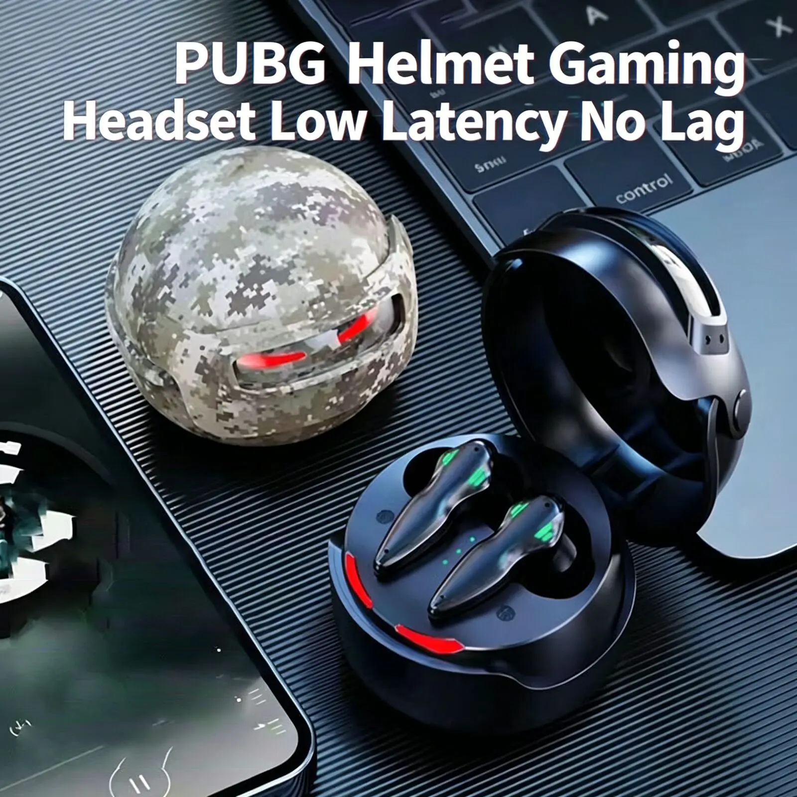 Helmet Style Gaming  Wireless  - Pc Gaming Earbuds ulasan dan harga