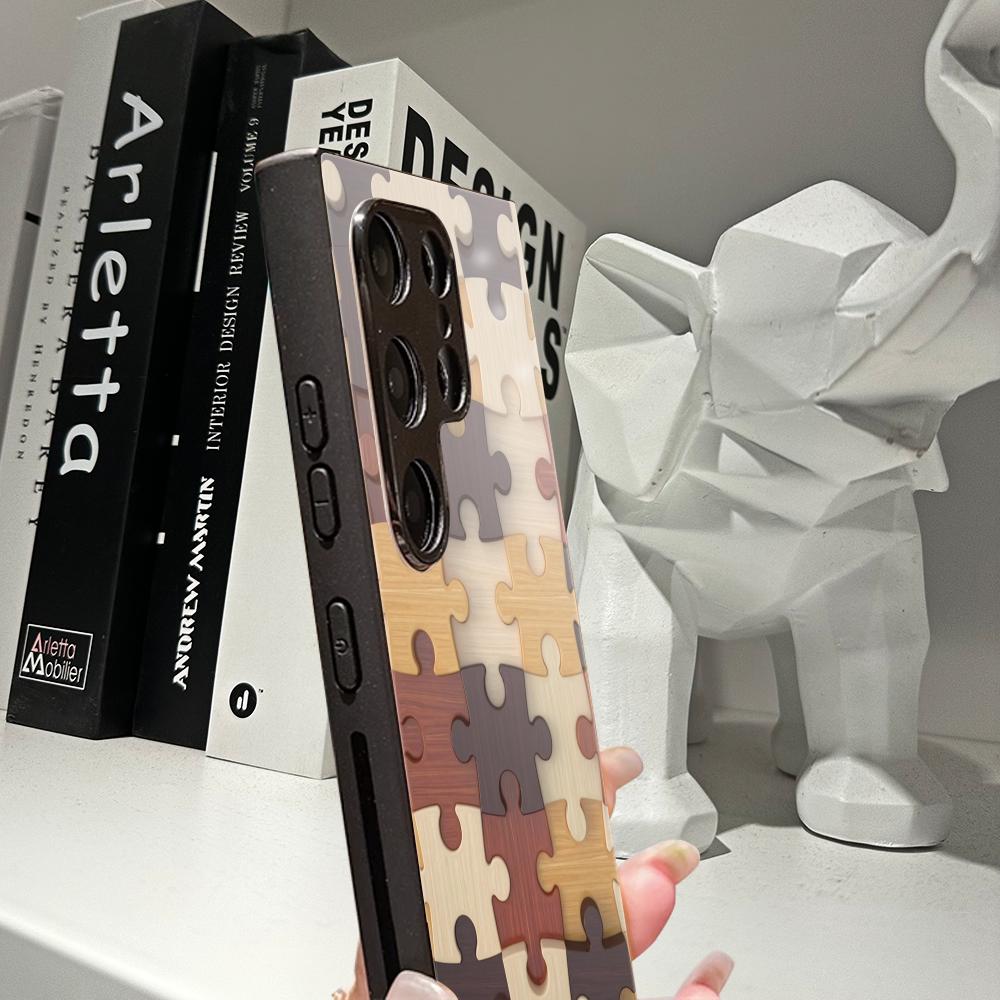 Couple puzzle patterns Phone C - Pc Case Tempered Glass ulasan dan harga