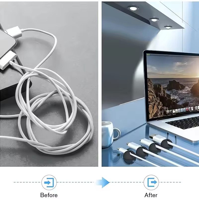 5/50Pcs Desktop Wall Cable Cli - Headset Stand ulasan dan harga