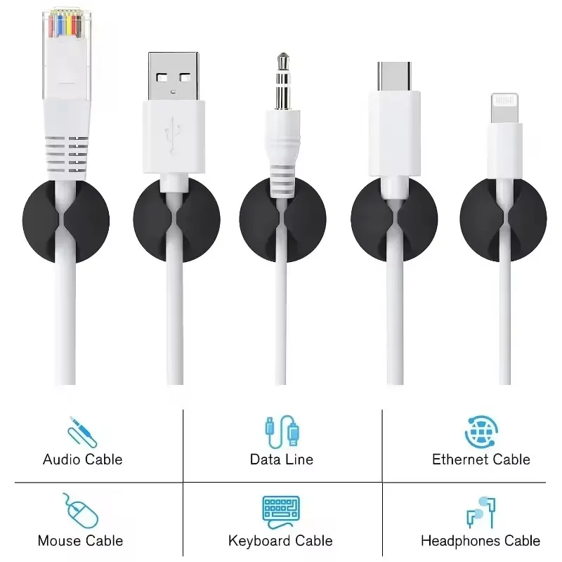 5/50Pcs Desktop Wall Cable Cli - Headset Stand ulasan dan harga