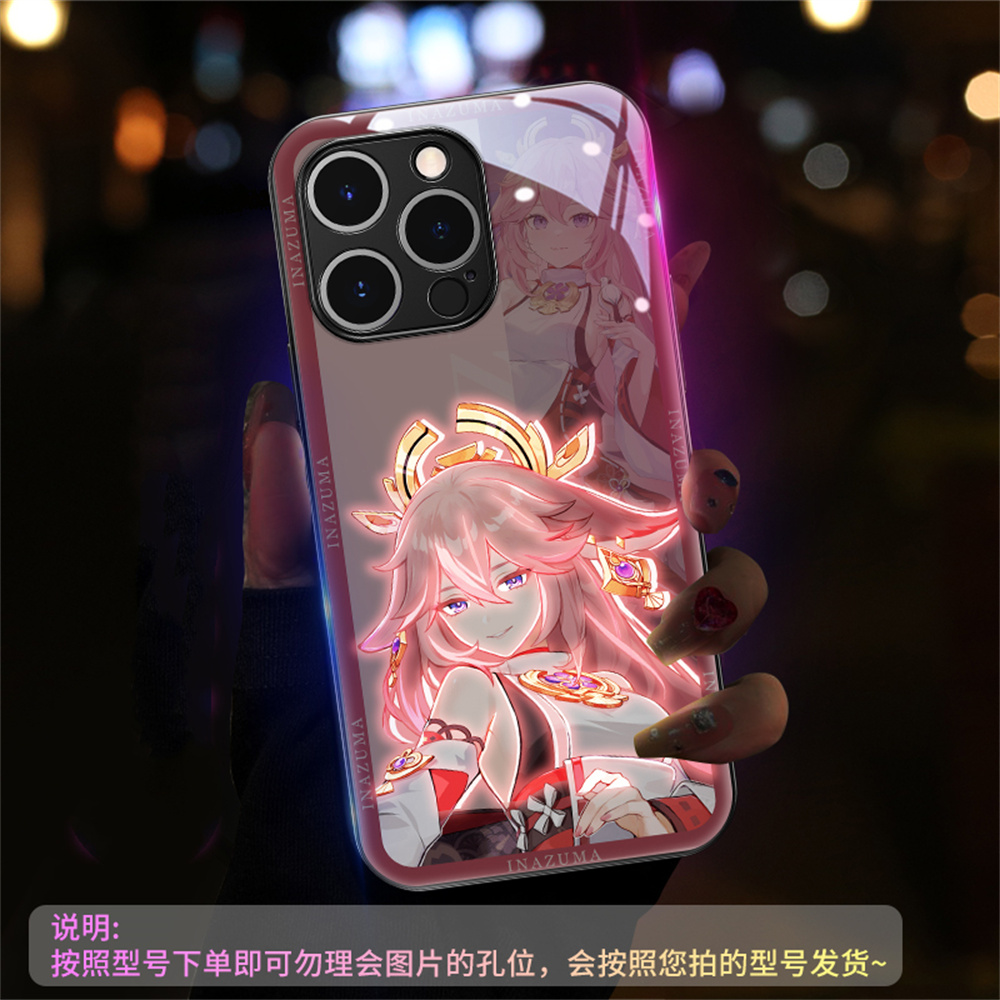 Cool Genshin Cartoon Pattern S - Pc Case Tempered Glass ulasan dan harga