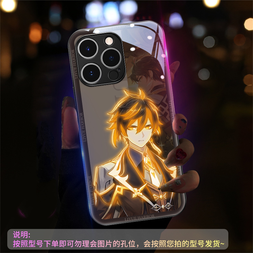 Cool Genshin Cartoon Pattern S - Pc Case Tempered Glass ulasan dan harga