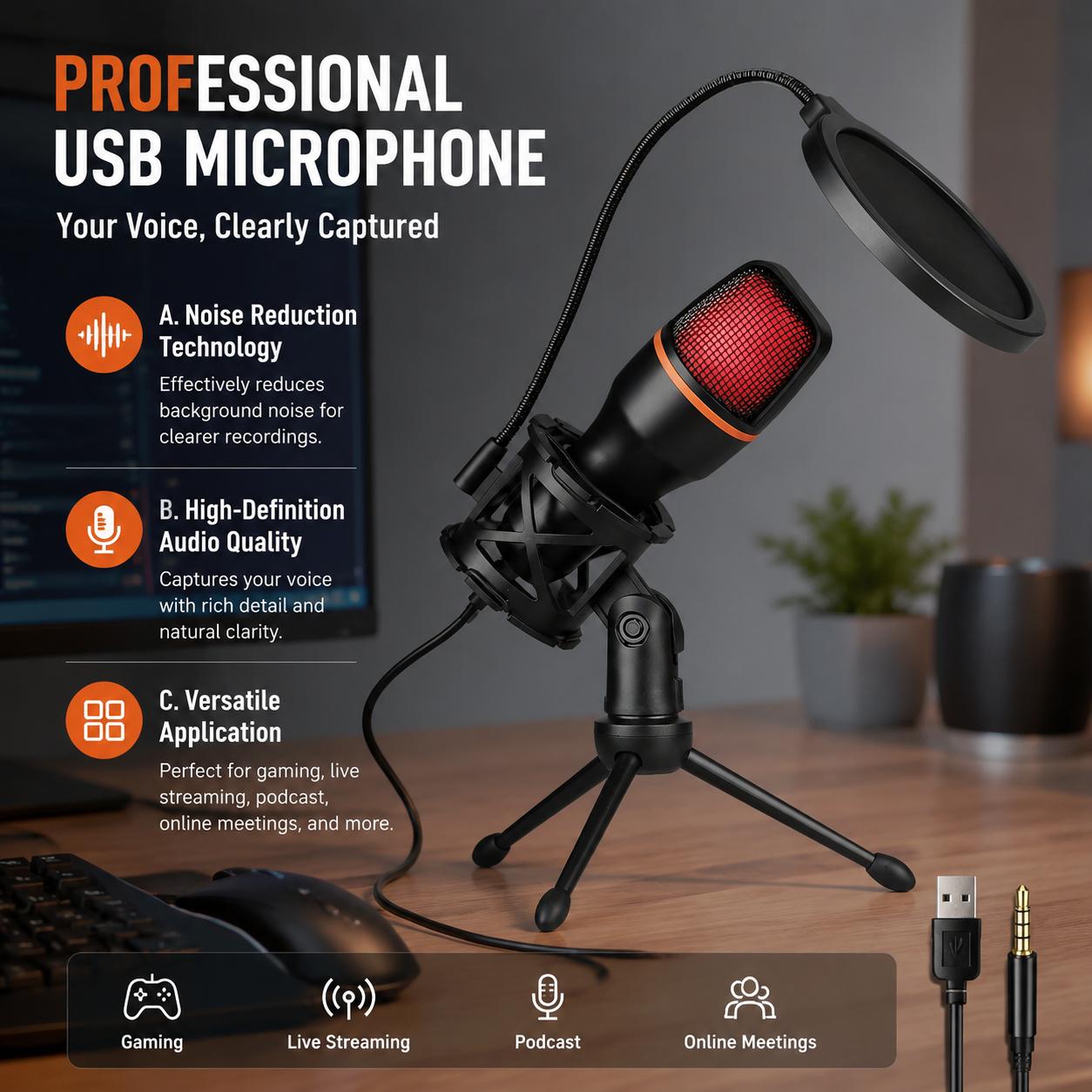 Professional Gaming USB Cardio - Pc Gaming Youtube ulasan dan harga