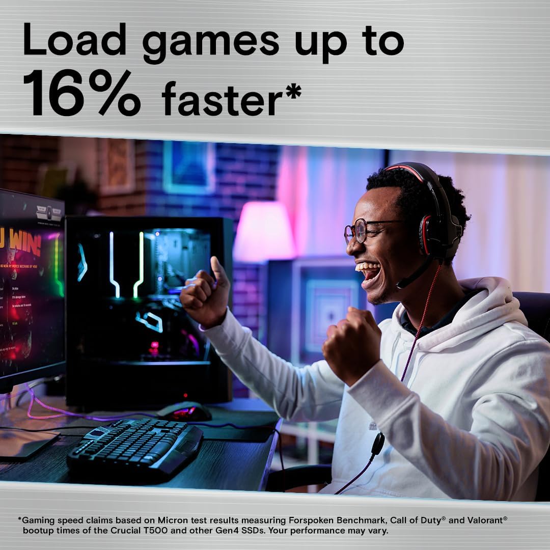 Crucial T500 1TB Gen4 NVMe M.2 - Pc Gaming Website ulasan dan harga