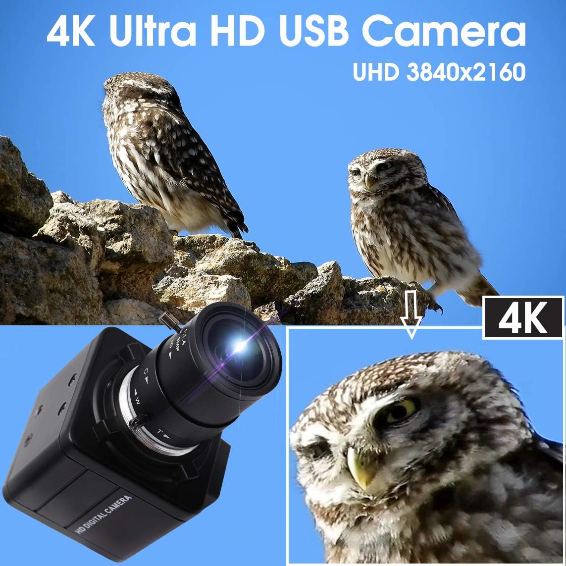ELP 4K Ultra HD Webcam 4X Opti - Webcam 4K ulasan dan harga