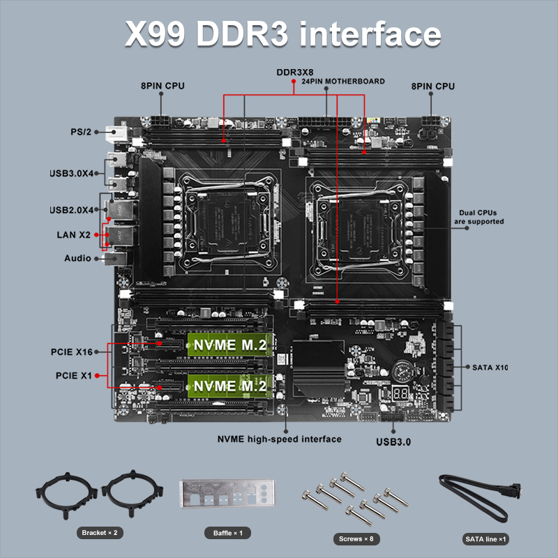 X99 Dual-socket Cpu Motherboar - Pc Gaming Cpu ulasan dan harga